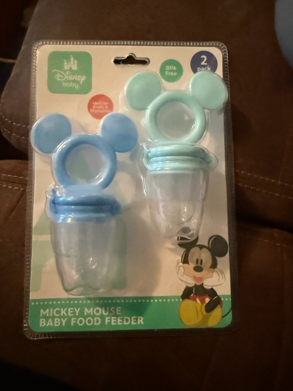 2 Pack Mickey Mouse Baby Food Feeder By Disney Baby - BPA Free - NEW (005)